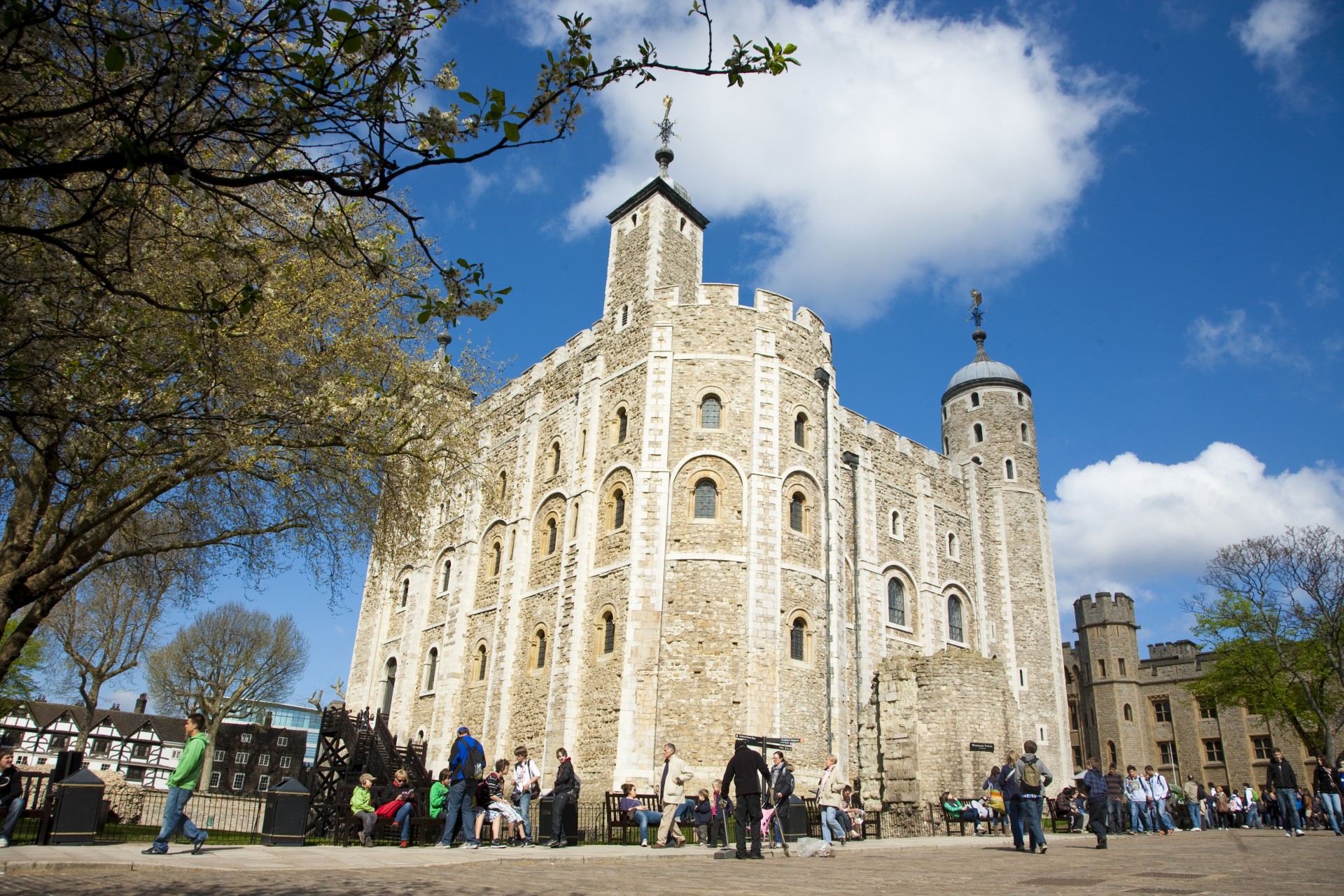 The White Tower was the original Tower of London. Begun by William the Conqueror around 1080, it would have made a safe and impressive home for the newly crowned Norman invader. During its long life - it is almost as old as the Millennium - it has served many purposes including Royal residence, Royal Observatory, Public Records Office, State Prison, gunpowder store and is still home to the Royal Armouries.