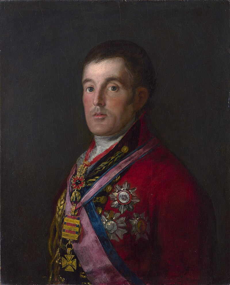 Portrait of the Duke of Wellington, c 1812 by Francisco Goya, National Gallery, London. Public Domain.