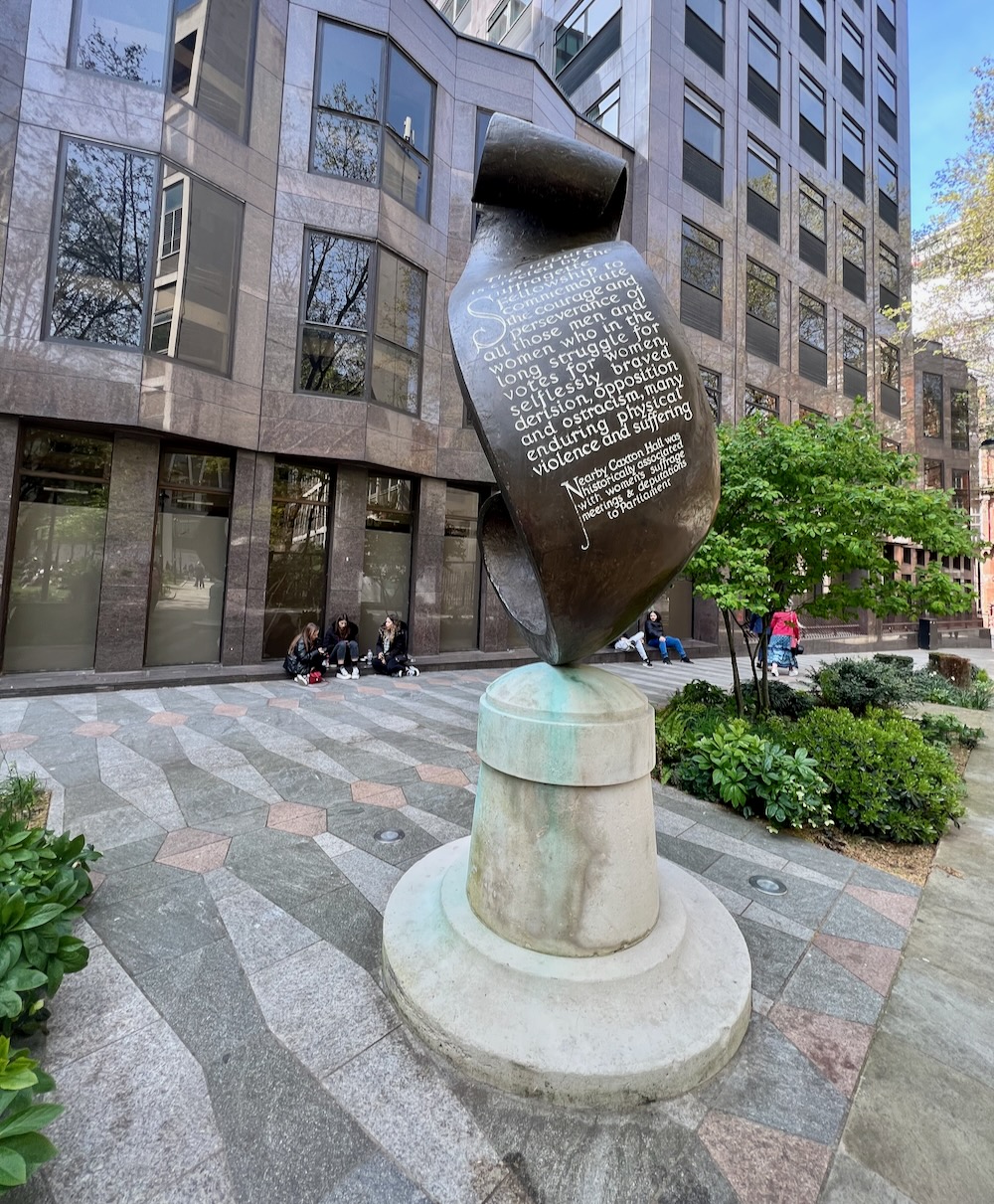 Suffragette Memorial in London. Photo Credit: © Ursula Petula Barzey.