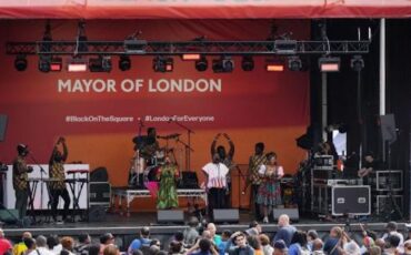 Black on the Square at Trafalgar Square in London.