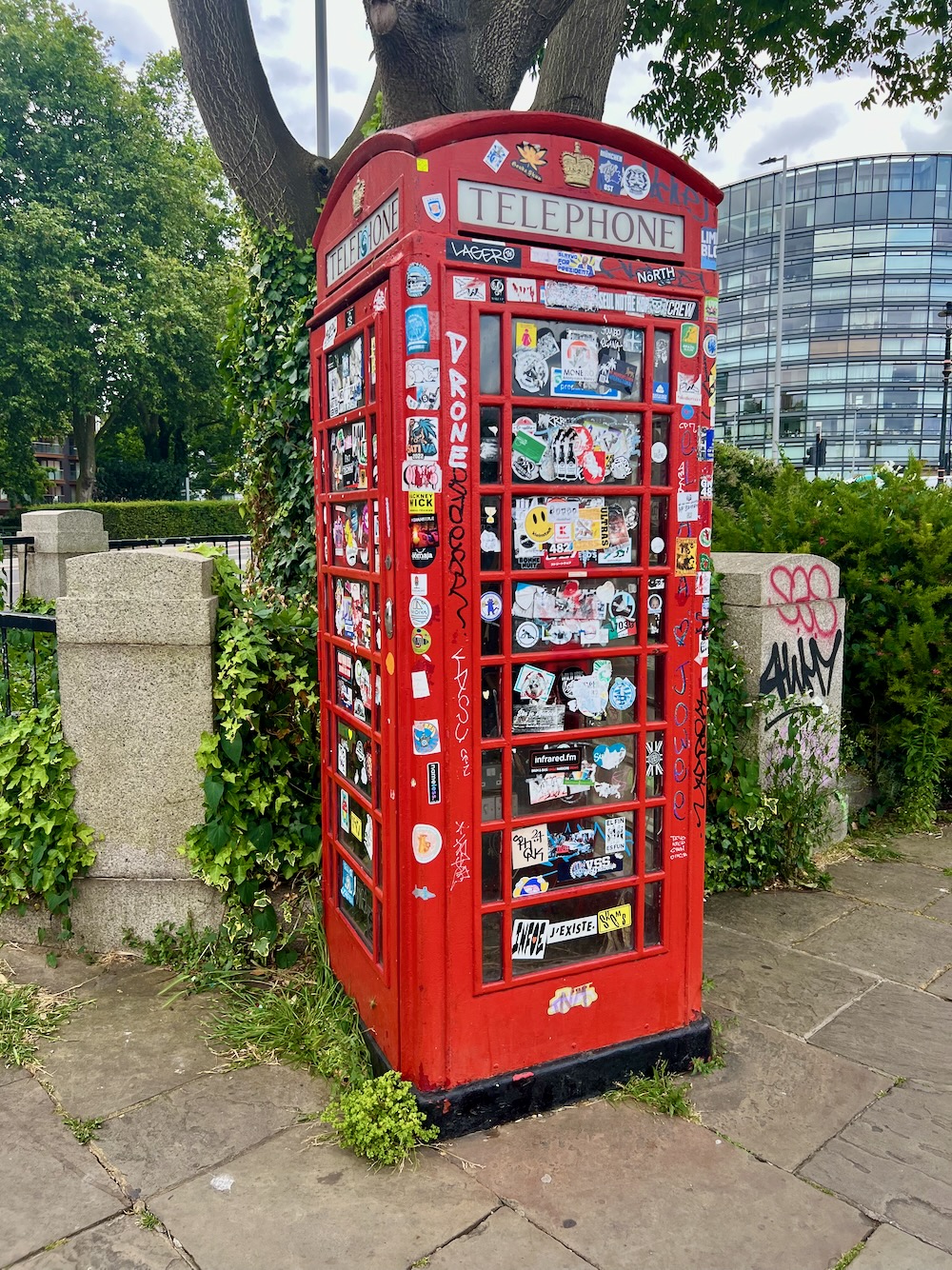 Red Telephone Box on the South Bank in London. Photo Credit: © Ursula Petula Barzey.