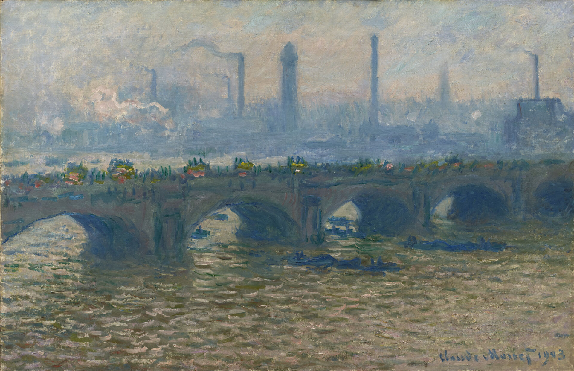 Claude Monet (1840-1926), Waterloo Bridge, Overcast, 1903, oil on canvas, Ordrupgaard, Denmark. Photo Anders Sune Berg.