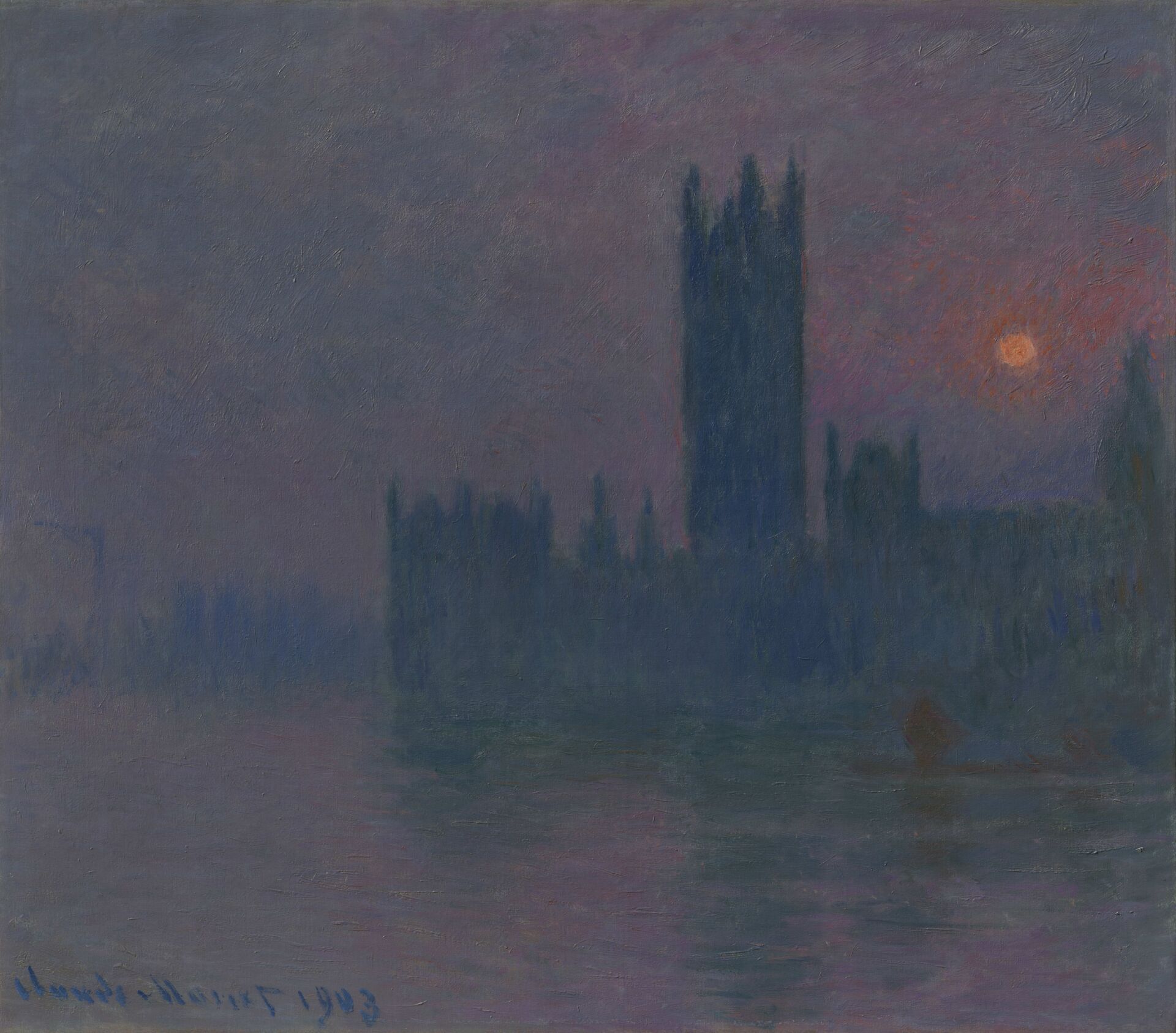 Claude Monet (1840-1926), Houses of Parliament, Sunset, 1900-1903, oil on canvas, 81.2 x 92cm. Hasso Plattner Collection.