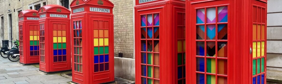 LGBTQ+ Red Telephone Box in London. Photo Credit: © Ursula Petula Barzey.